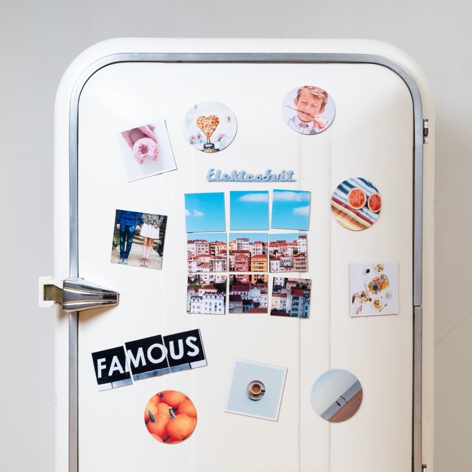 Cute fridge magnet layout
