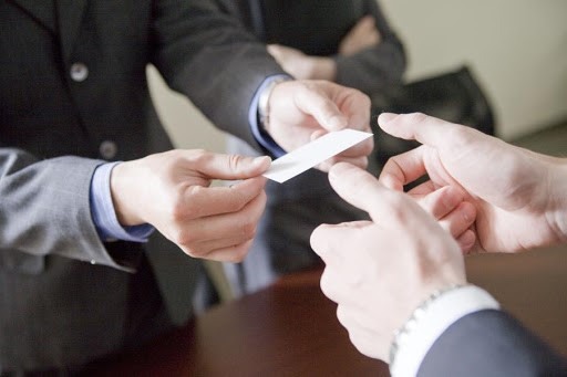 Business card etiquette